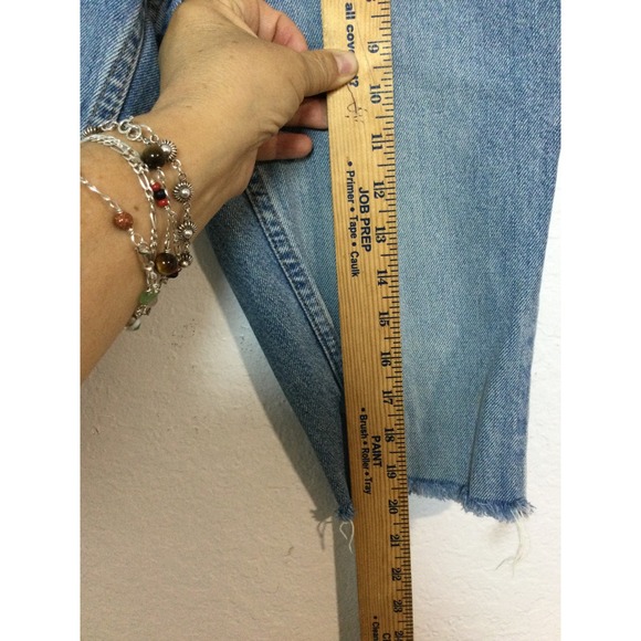 Long and Lean CapriJeans Denim Cropped Frayed Casual Everyday‎ Blue Size 8-10 - Picture 5 of 9
